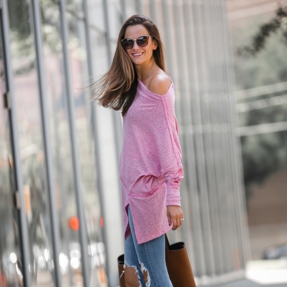 Free People We The Free London Town Thermal Sweater - Pink - Size XS - Picture 2 of 12